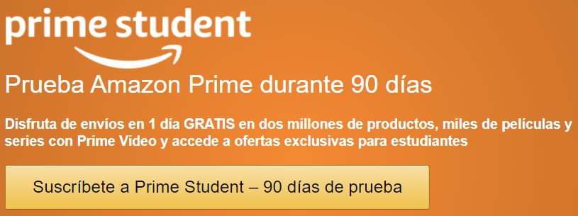Amazon prime para estudiantes